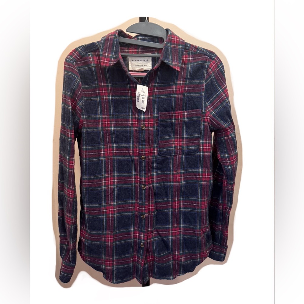 Aeropostale Women’s Red and Blue Plaid Shirt